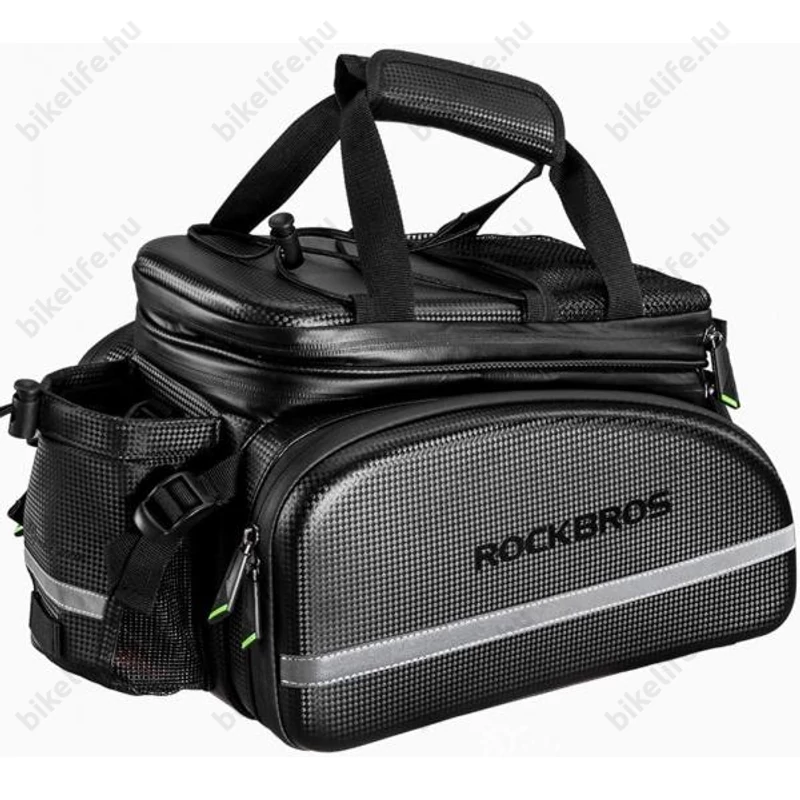 RockBros táska csomagtartóra 3 részes vízálló bővíthető 17-35L kapacitás fekete, esővédővel