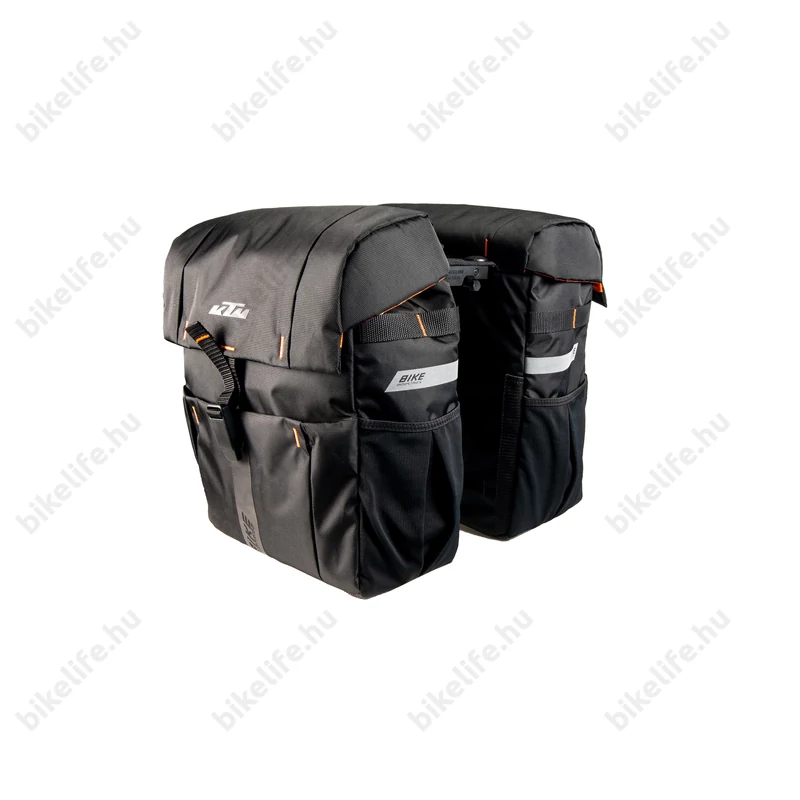 KTM Sport Double csomagtartó táska 2 részes 2x18,5 liter kapacitással Raccktime Snap-it 2.0 gyorsrögzítővel