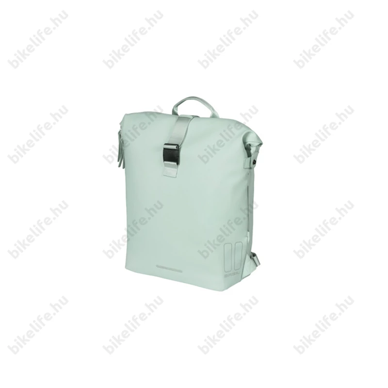 Basil SoHo Backpack táska csomagtartóra 17L kapacitás világítással hátizsák funkció, pasztel zöld