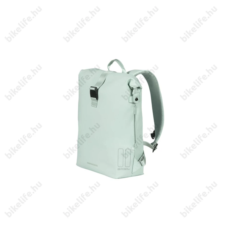 Basil SoHo Backpack táska csomagtartóra 17L kapacitás világítással hátizsák funkció, pasztel zöld