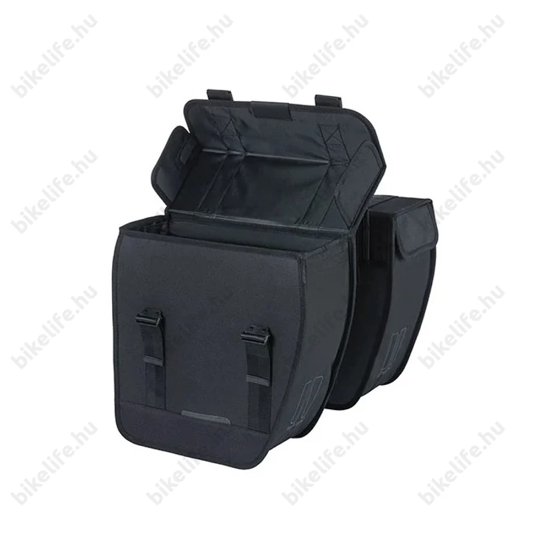 Basil Tour táska csomagtartóra 26L kapacitás, 2 részes, pántos, fekete