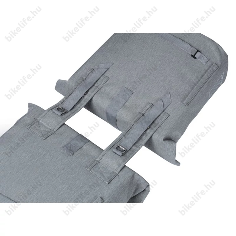Basil City-Double Bag táska csomagtartóra 2 részes  32L kapacitás, fényvisszaverős, szürke