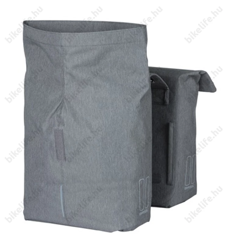 Basil City-Double Bag táska csomagtartóra 2 részes  32L kapacitás, fényvisszaverős, szürke