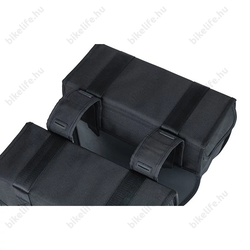 Basil Tour XL táska csomagtartóra 35L kapacitás, 2 részes, pántos, fekete