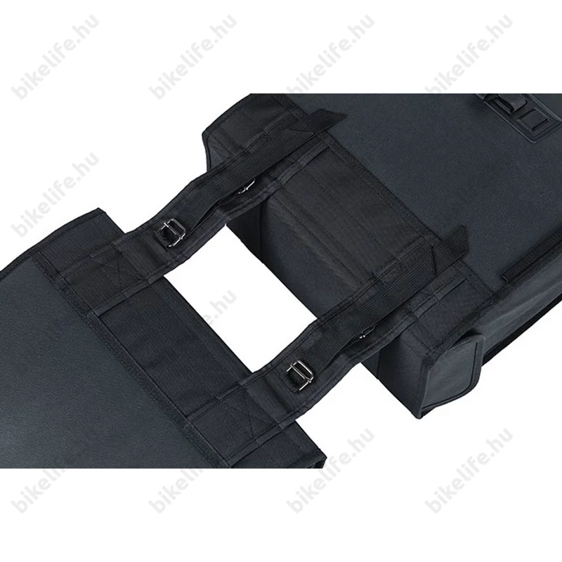 Basil Tour XL táska csomagtartóra 35L kapacitás, 2 részes, pántos, fekete