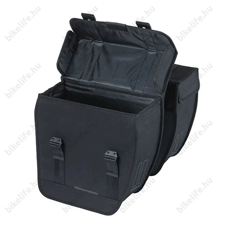 Basil Tour XL táska csomagtartóra 35L kapacitás, 2 részes, pántos, fekete