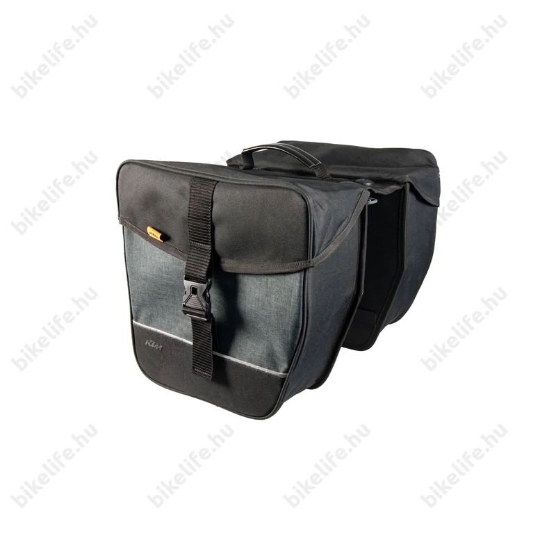 KTM Line Carrier Bag táska csomagtartóra 2 részes, 18L kapacitás, gyorsrögzítő, Snap-it, fek/szürke