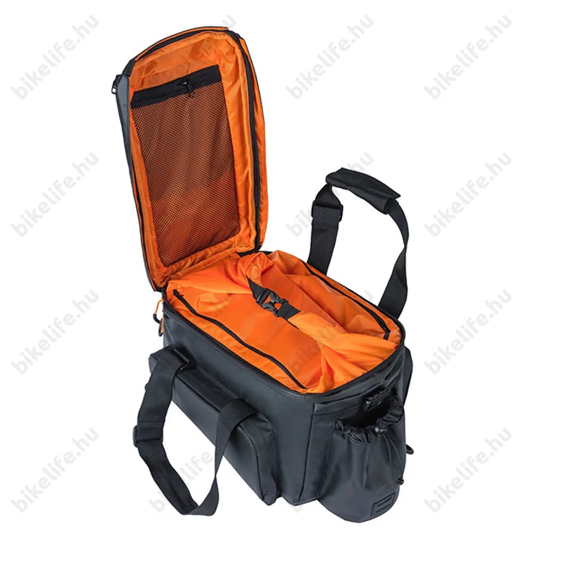 Basil Miles Tarpaulin táska csomagtartóra 9-36L bővíthető kapacitás, adapter nélkül, fekete-narancs