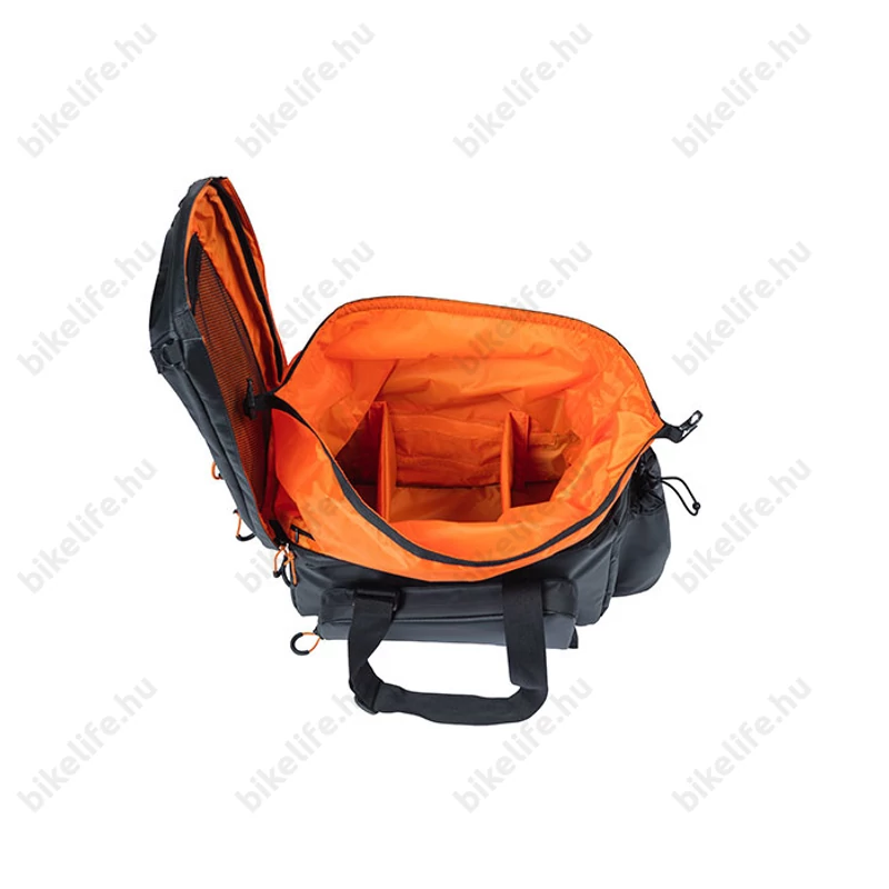 Basil Miles Tarpaulin táska csomagtartóra 9-36L bővíthető kapacitás, adapter nélkül, fekete-narancs