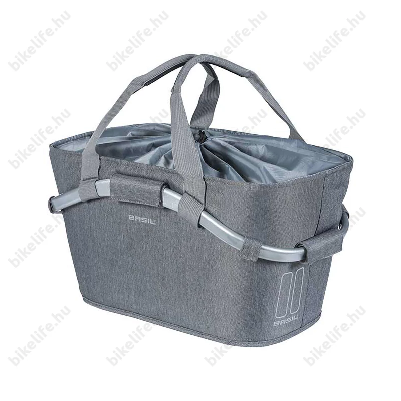 Basil 2 day Carry All kosár csomagtartóra, szürke,adapter nélkül, 22L kapacitás