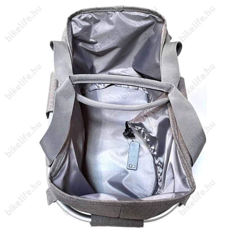Basil 2 day Carry All kosár csomagtartóra, szürke,adapter nélkül, 22L kapacitás