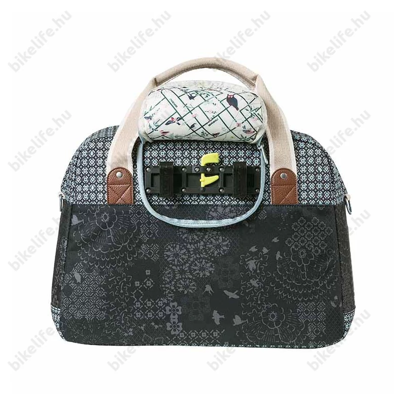 Basil Boheme Carry All táska csomagtartóra vagy kormányra 18L kapacitás, charcoal fekete