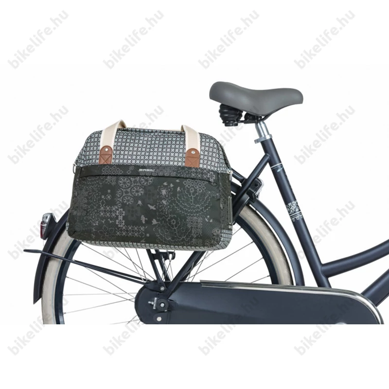 Basil Boheme Carry All táska csomagtartóra vagy kormányra 18L kapacitás, charcoal fekete