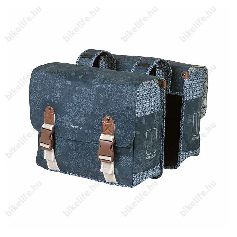 Basil Boheme Double 2 részes táska csomagtartóra 35L kapacitás, indigó színű