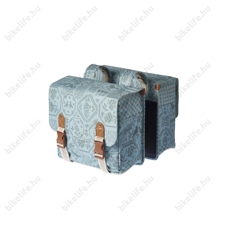 Basil Boheme Double 2 részes táska csomagtartóra 35L kapacitás, jade zöld színű