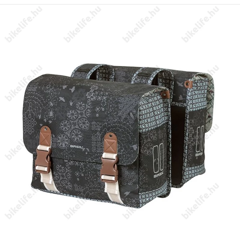 Basil Boheme Double 2 részes táska csomagtartóra 35L kapacitás, fekete színű