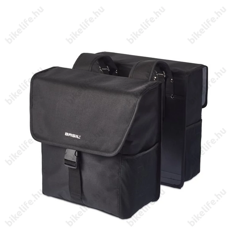 Basil Go Double Bag 2 részes táska csomagtartóra 32L kapacitás, fekete színű
