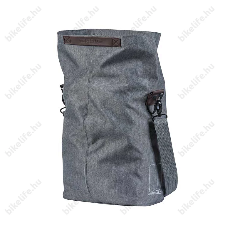 Basil City Shopper csomagtartóra szerelhető táska 1 részes 16l, akasztható-biztosítható, szürke