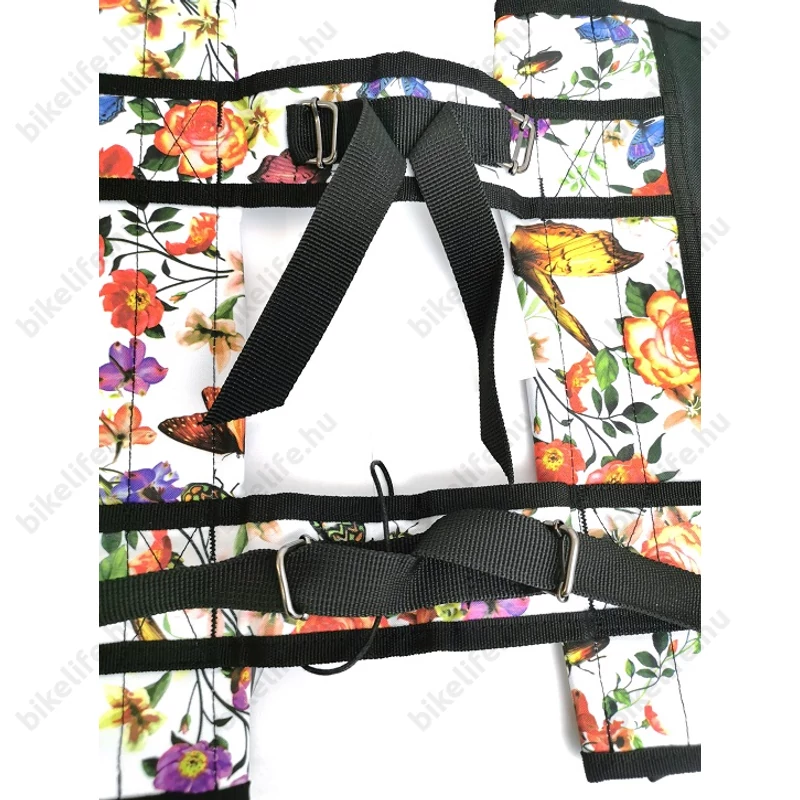 Basil Mara XL Double Bag 2 részes táska csomagtartóra 35L kapacitás, vízlepergető, virágos