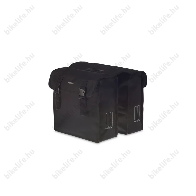 Basil Mara XL Double Bag 2 részes táska csomagtartóra 35L kapacitás, vízlepergető, fekete