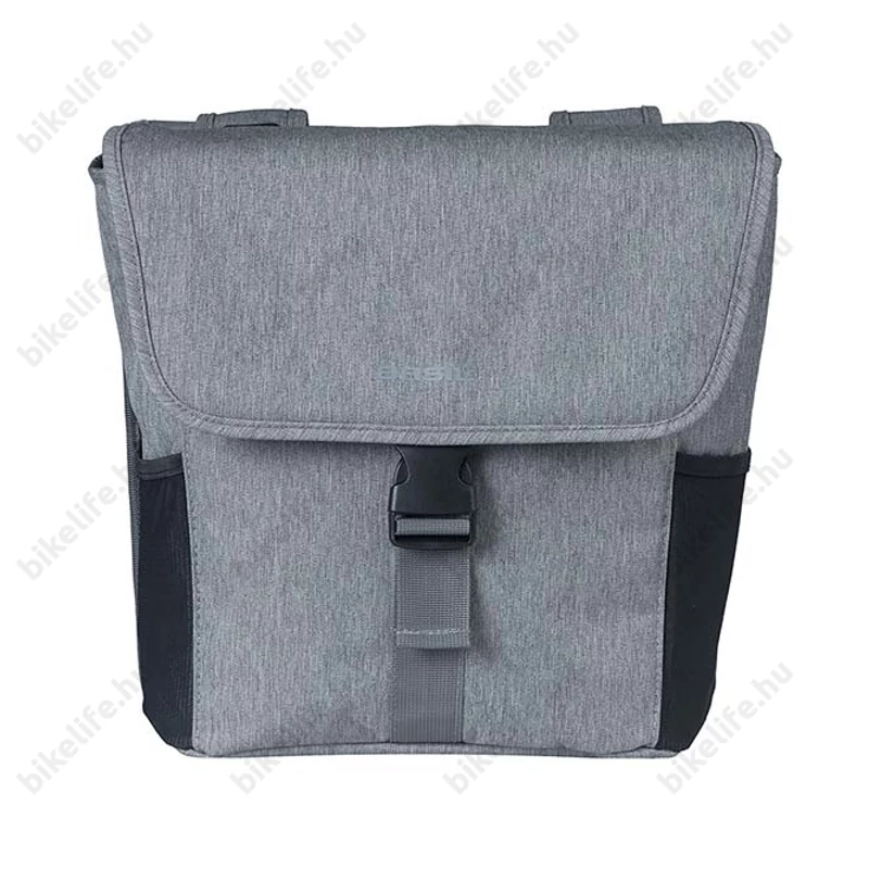 Basil Go Double Bag 2 részes táska csomagtartóra 32L kapacitás, pántos rögzítés, szürke színű