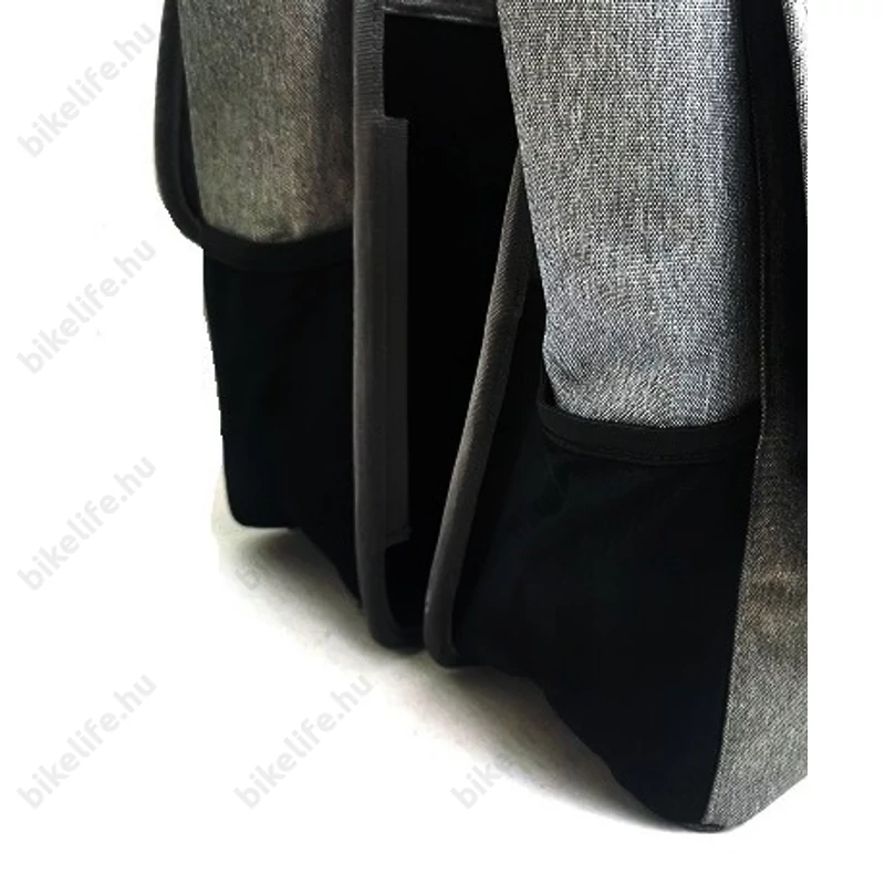 Basil Go Double Bag 2 részes táska csomagtartóra 32L kapacitás, pántos rögzítés, szürke színű