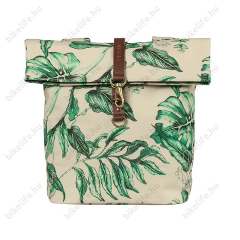 Basil Ever-Green Double Bag táska csomagtartóra 2 részes 28-32L kapacitás, fényvisszaverős, bézs