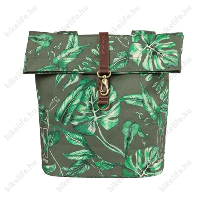 Basil Ever-Green Double Bag táska csomagtartóra 2 részes 28-32L kapacitás, fényvisszaverős, thyme zöld