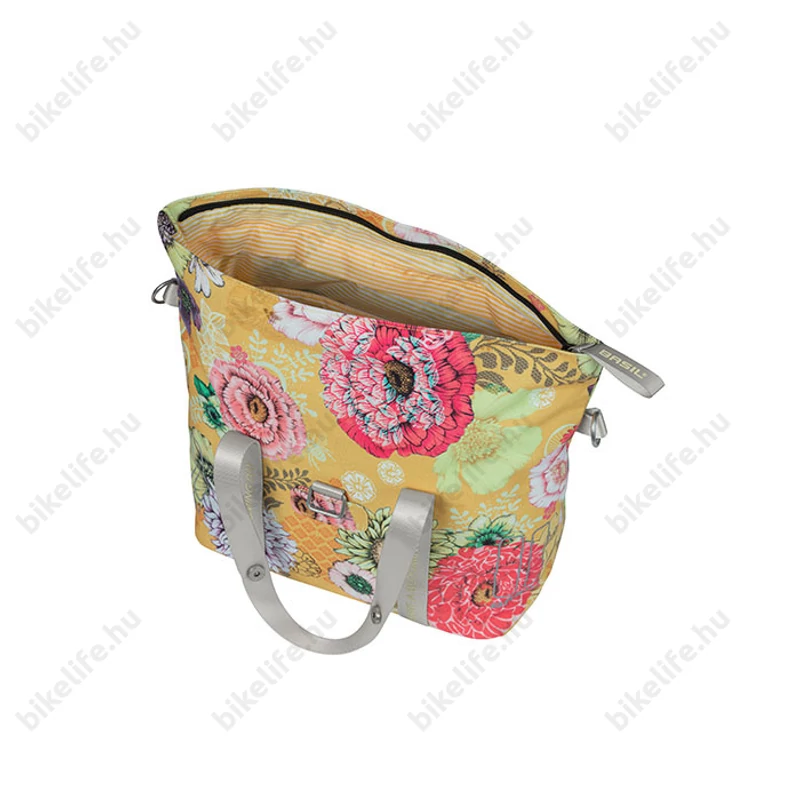 Basil BLoom Field Handbag táska csomagtartóra vagy kormányra 8-11L kapacitás sárga-virágos színű