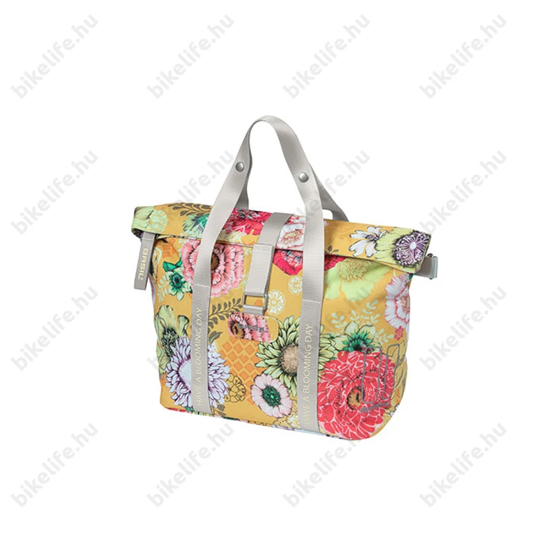 Basil BLoom Field Handbag táska csomagtartóra vagy kormányra 8-11L kapacitás sárga-virágos színű