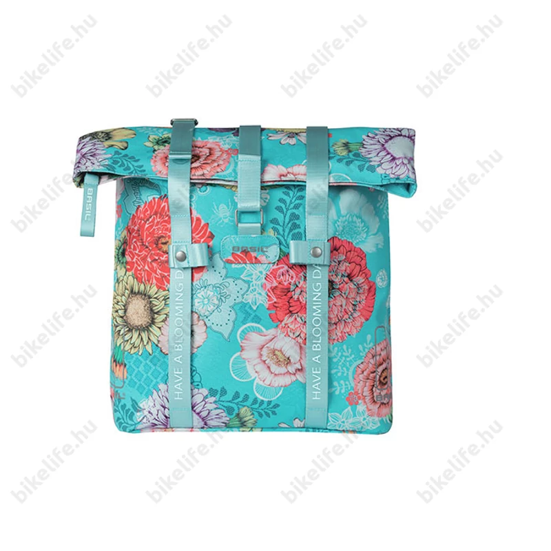 Basil Bloom Field kézitáska csomagtartóra 15-20l, kék/virágos