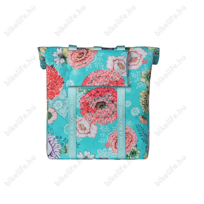 Basil Bloom Field kézitáska csomagtartóra 15-20l, kék/virágos