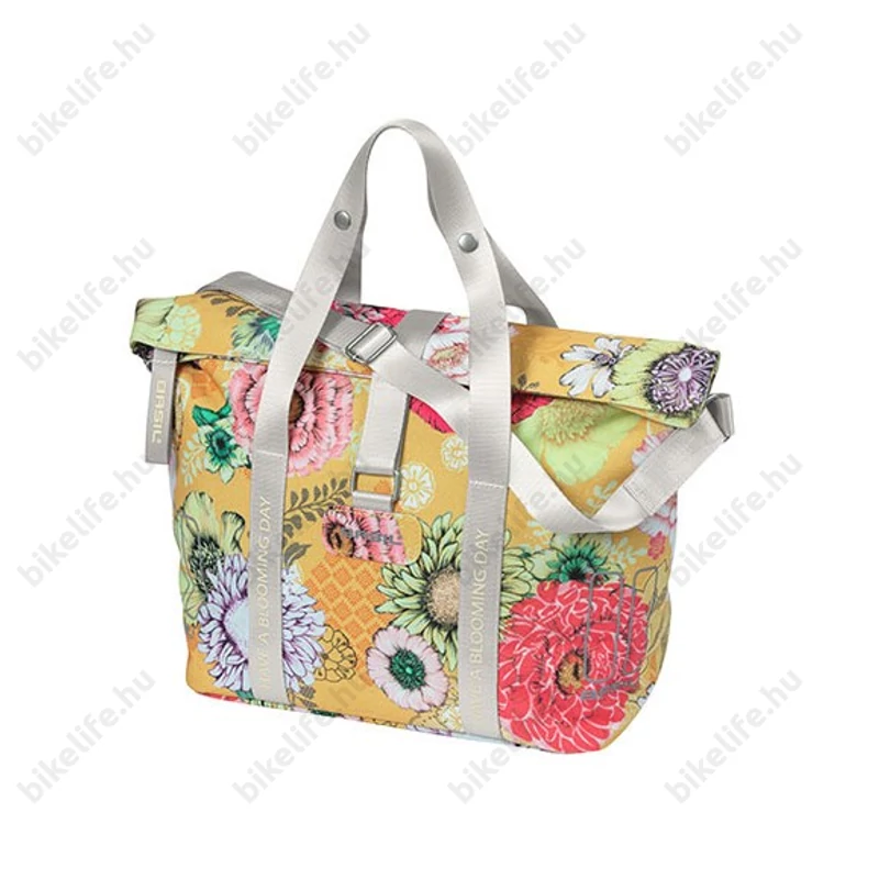 Basil Bloom Field Handbag táska csomagtartóra 8-11L, sárga/virágos