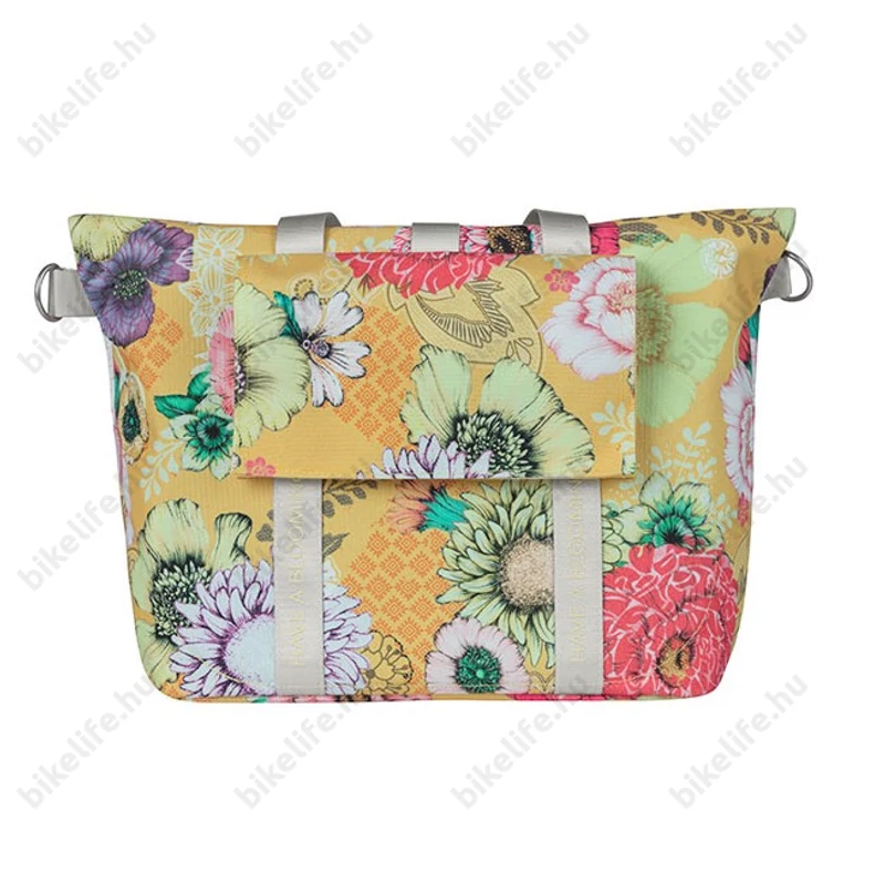 Basil Bloom Field Handbag táska csomagtartóra 8-11L, sárga/virágos