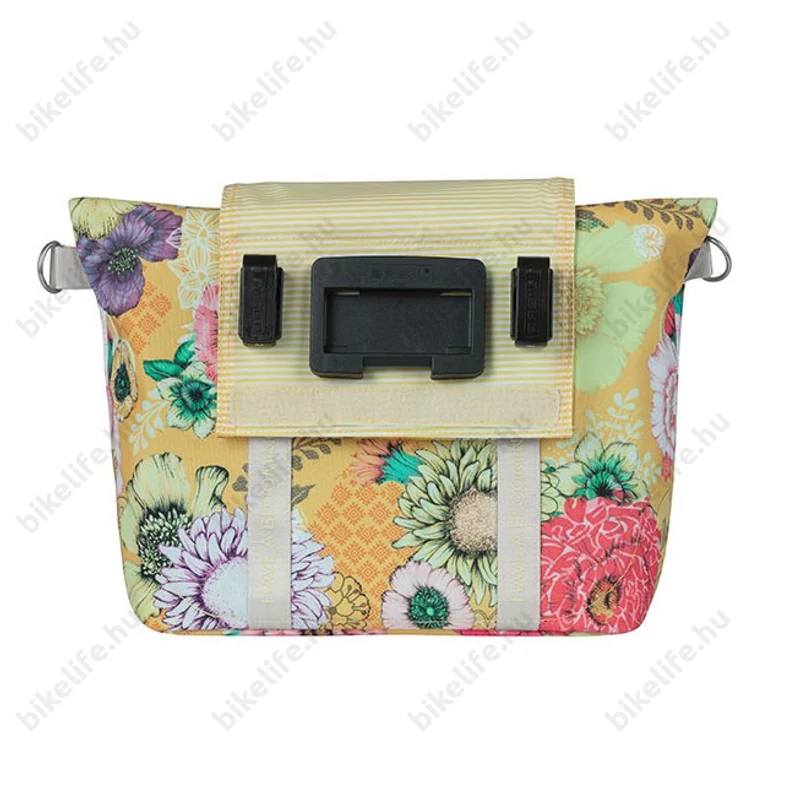 Basil Bloom Field Handbag táska csomagtartóra 8-11L, sárga/virágos