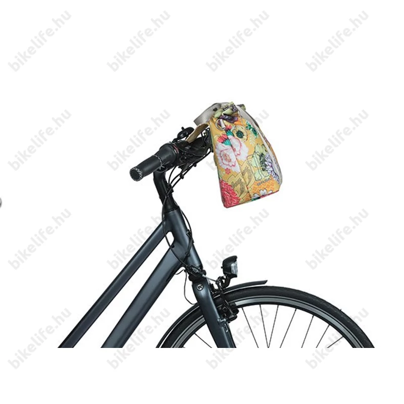 Basil Bloom Field Handbag táska csomagtartóra 8-11L, sárga/virágos