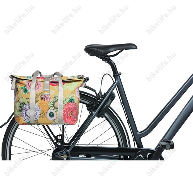 Basil Bloom Field Handbag táska csomagtartóra 8-11L, sárga/virágos