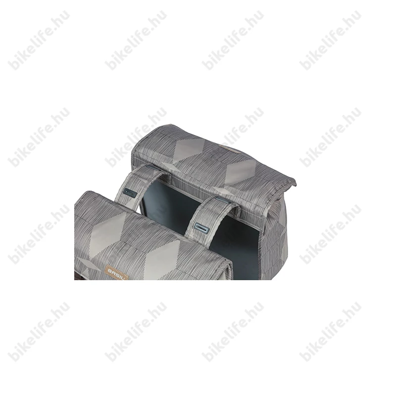Basil Elegance Double Bag táska csomagtartóra 2 részes 40-49L kapacitás, szürke