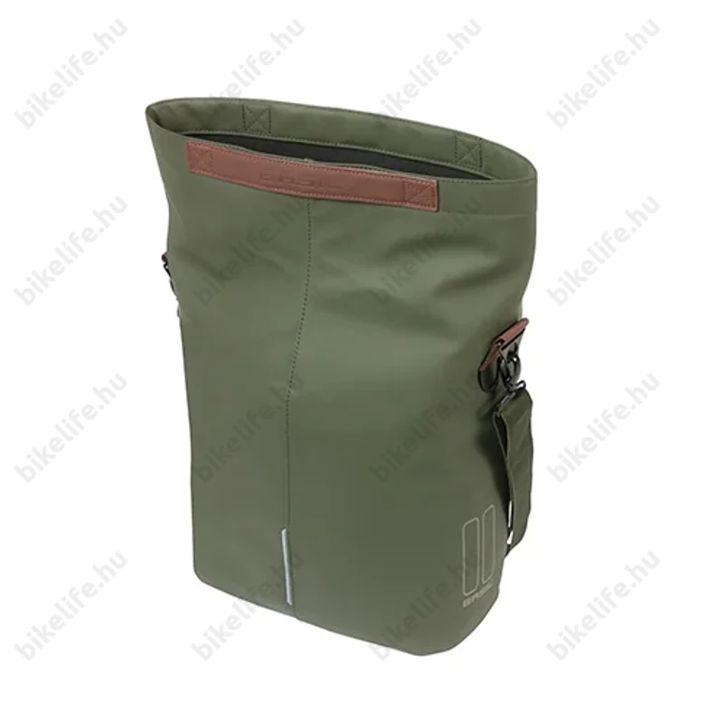 Basil City Shopper Vegan kézitáska csomagtartóra 1 oldalas moha zöld