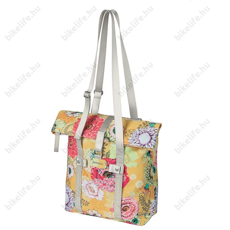 Basil Bloom Field Shopper táska csomagtartóra 15-20L, sárga/virágos