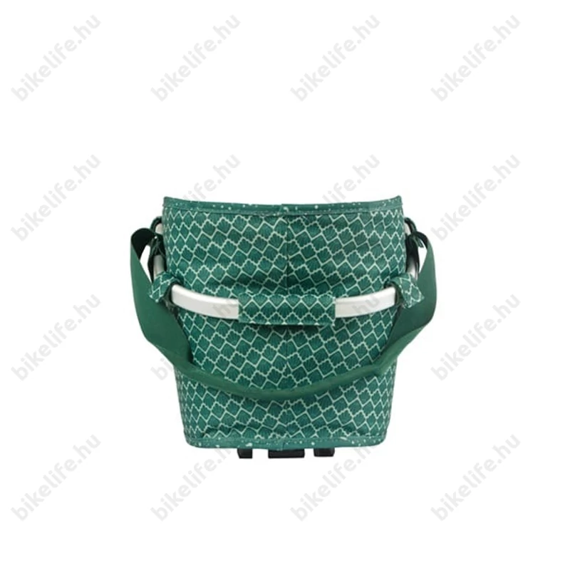 Basil Flair Carry All kosár csomagtartóra Mik 2.0 adapterrel 18 liter kapacitással zöld színben