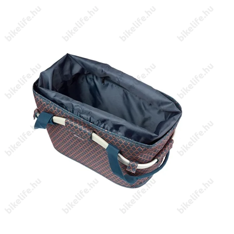 Basil Flair Carry All kosár csomagtartóra Mik 2.0 adapterrel 18 liter kapacitással navy kék színben