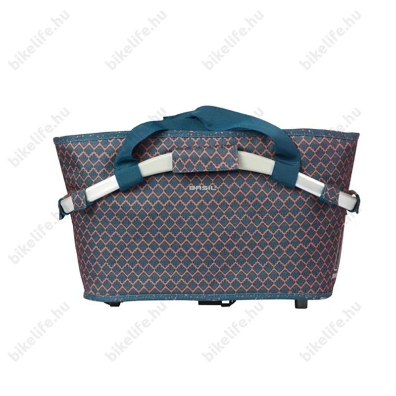 Basil Flair Carry All kosár csomagtartóra Mik 2.0 adapterrel 18 liter kapacitással navy kék színben