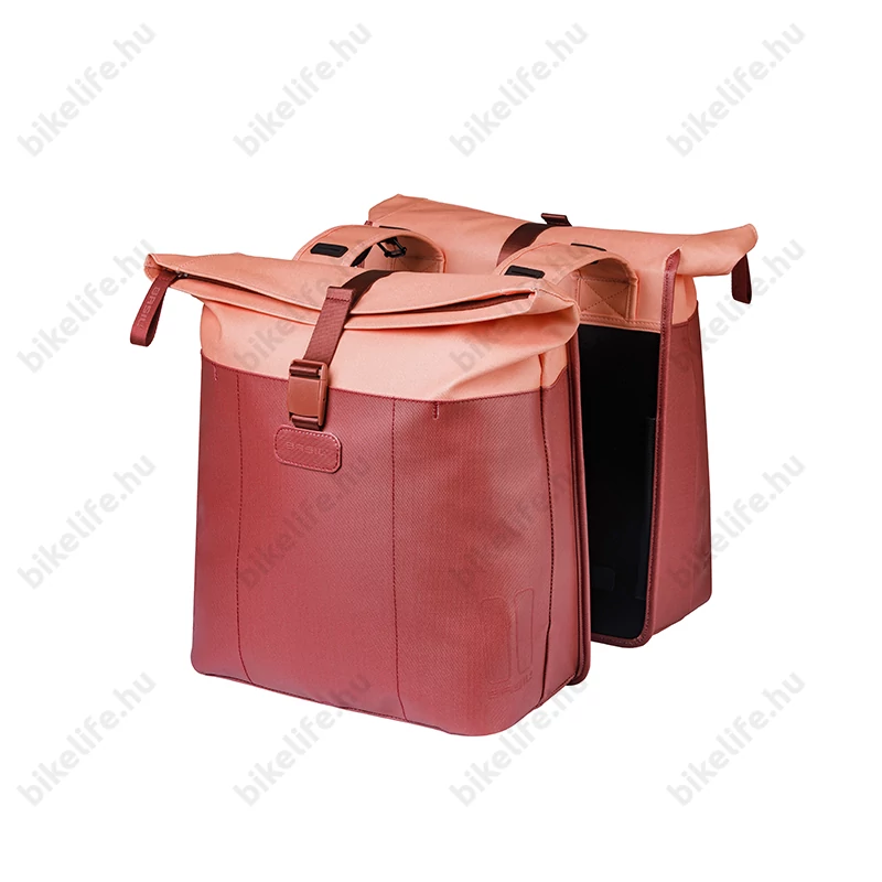 Basil Vive Double Pannier csomagtartóra szerelhető MIK táska 2 részes 35 l, burgundy/pink