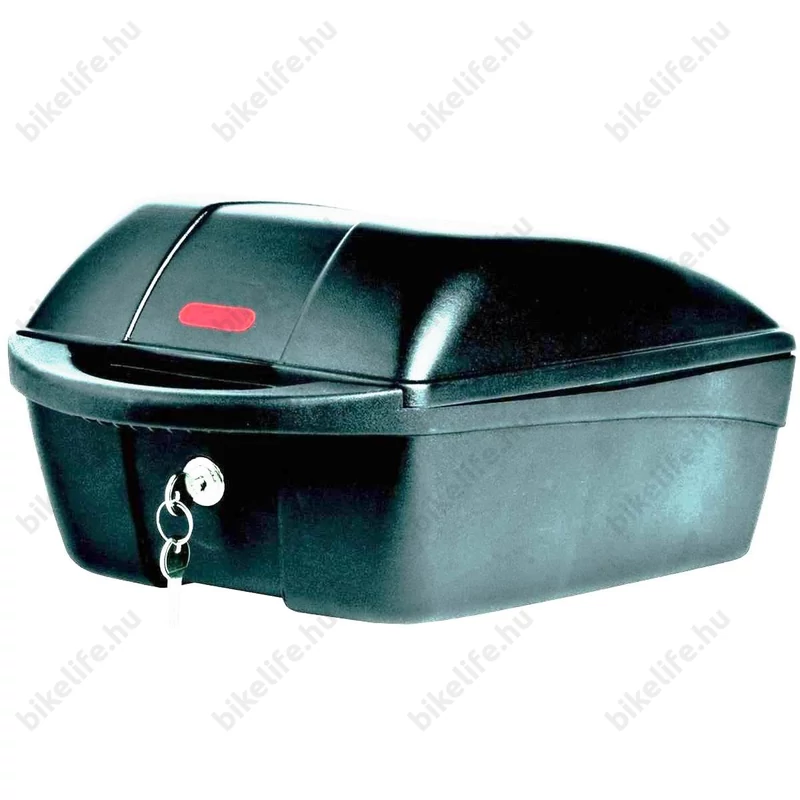 Polisport csomagtartó doboz, zárható, merev falú műanyag, 11 liter űrtartalommal, fekete
