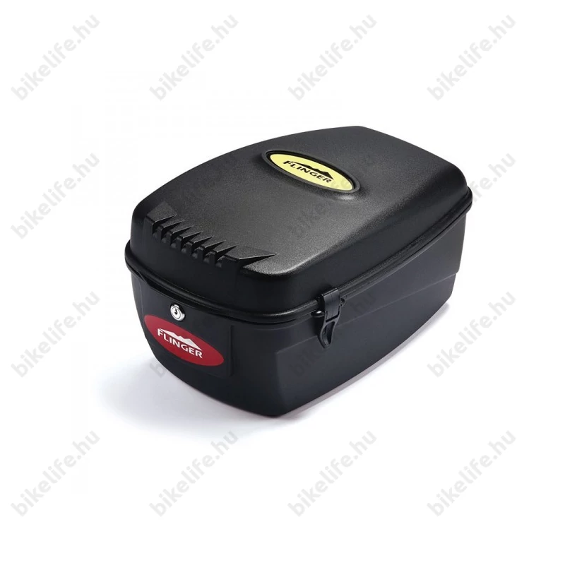 Doboz csomagtartóra ívelt zárható fekete 13,5 liter