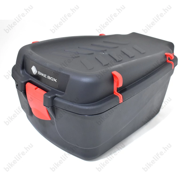 Doboz csomagtartóra, műanyag, 20 liter űrtartalommal, fekete