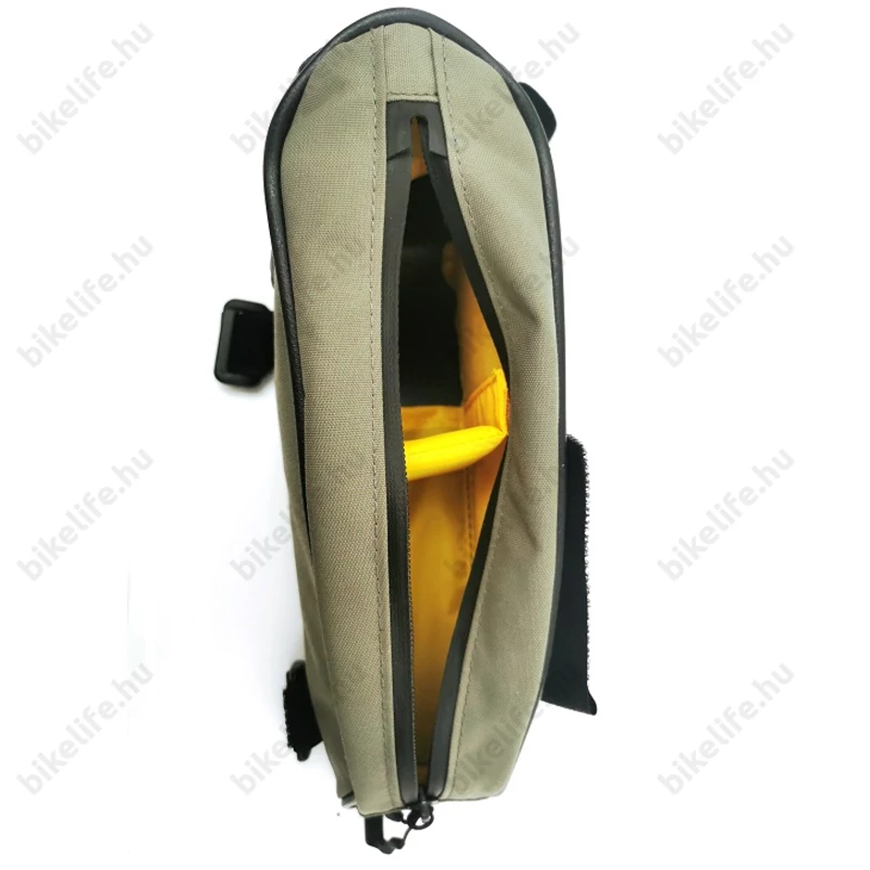 Topeak TopLoader váztáska kormány mögé, esővédő huzattal, khaki, 0,75 L kapacitással