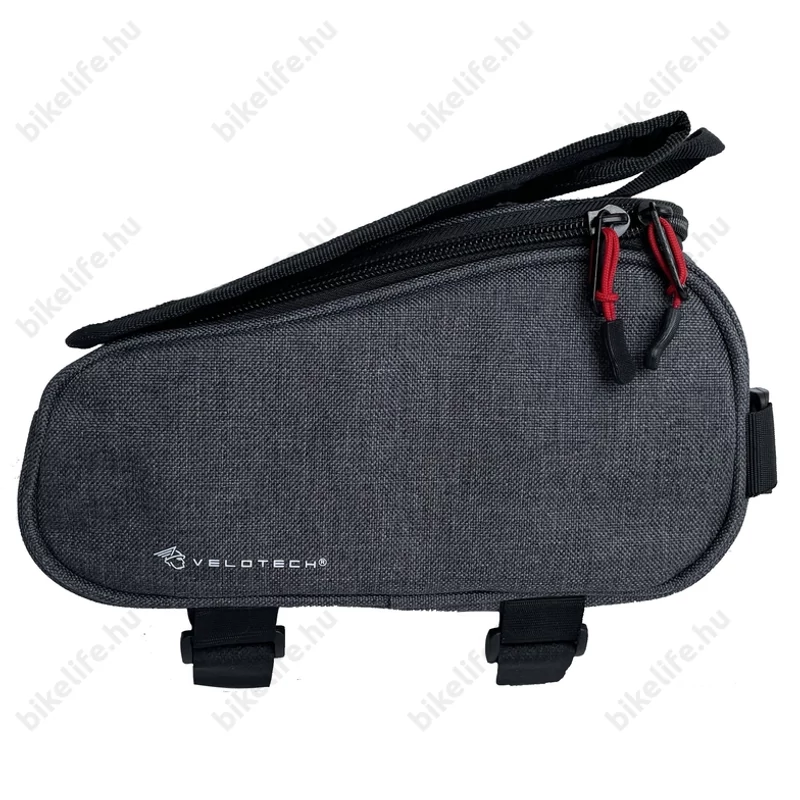 Velotech váztáska felsőcsőre nagy telefontartós, 2,2l, szürke