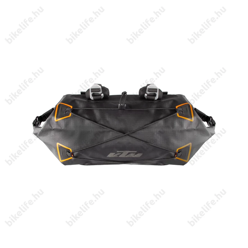 KTM XH2O Gravel kormánytáska tépőzáras rögzítéssel bővíthető vízálló 3-7 L-es fekete/narancs
